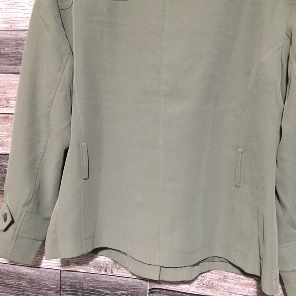 Express Oversized Military Jacket Women’s M Green Button Front (Read Desc) - Picture 9 of 10